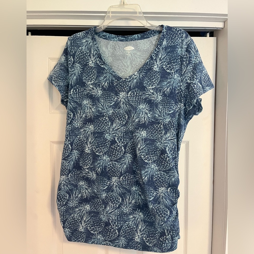 Old Navy Blue Pineapple Print Tee